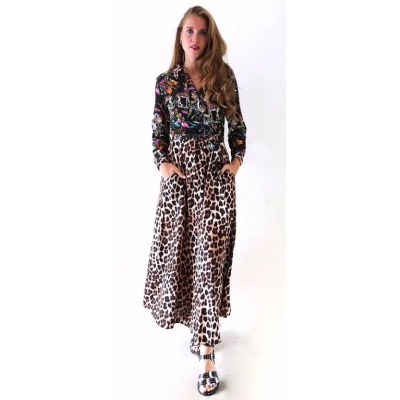 Est' Seven Long Dress Jungle/Leopard - Multicol Est' Seven Long Dress Jungle/Leopard - Multicol